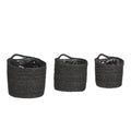 Set/3 plantmand Atlantic zwart D17 H15cm