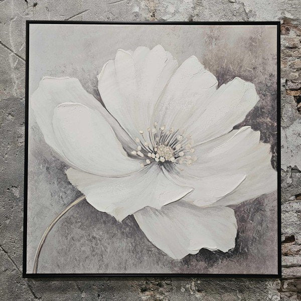 Gaia flower white 100x100cm