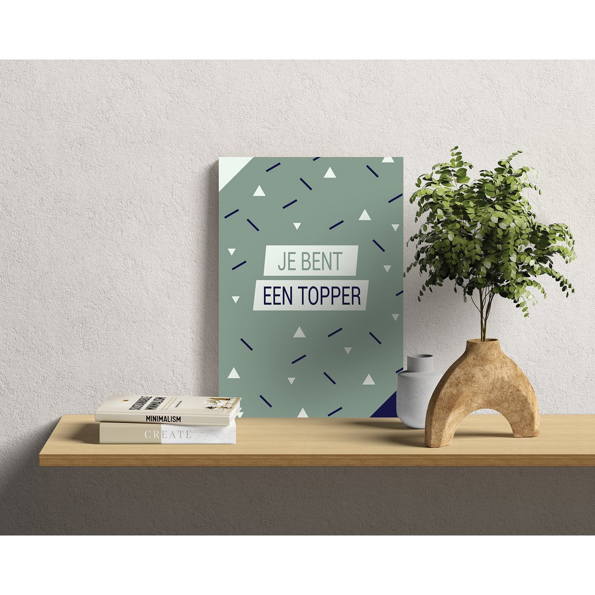 Houten Wandbord: Je bent een topper!