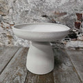 Leyu schaal op voet wit 20x18cm