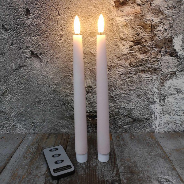 Candl LED dinerkrs oudroze H22 s/2+afstandsbed.+timer