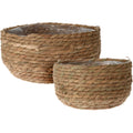 SET VAN 2 ZEEGRAS MANDEN NATUREL D25 H13CM