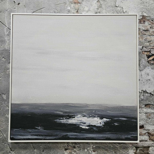 Gaia sea view zwart grijs 100x100cm