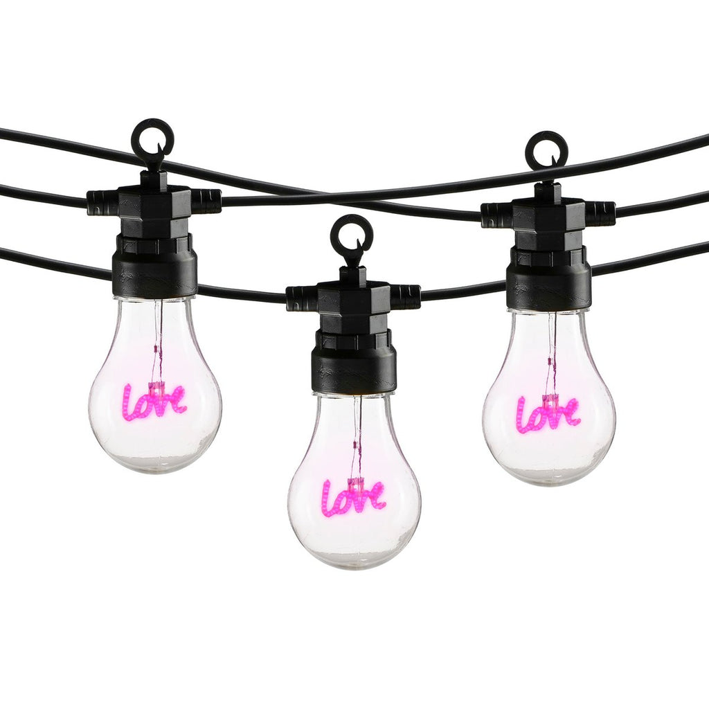 Love LED Lichtsnoer Buiten - L450 cm - Roze