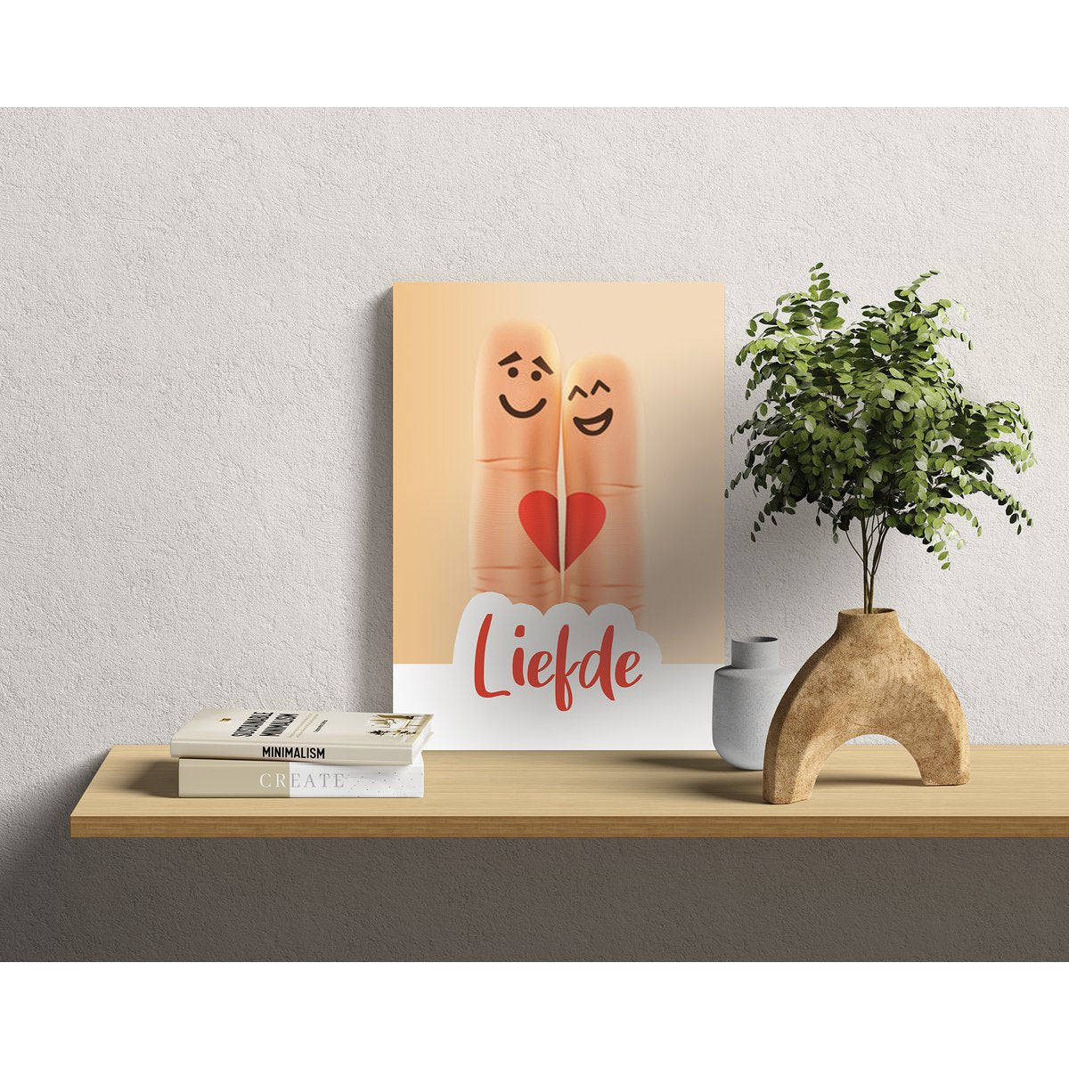 Houten Wandbord: Liefde!