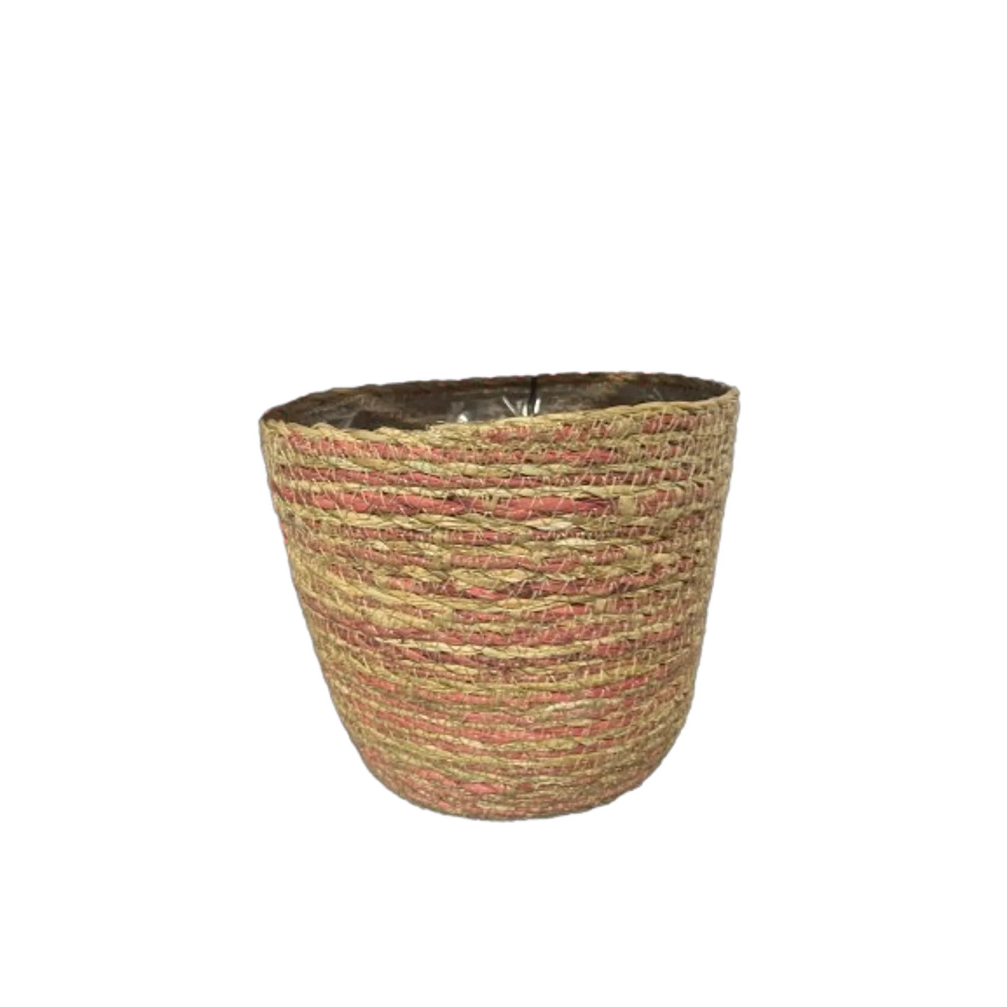 BASKET SOYANA CONISCH D20,5X19H Roze/naturel