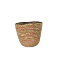BASKET SOYANA CONISCH D18,5X17H Roze/naturel