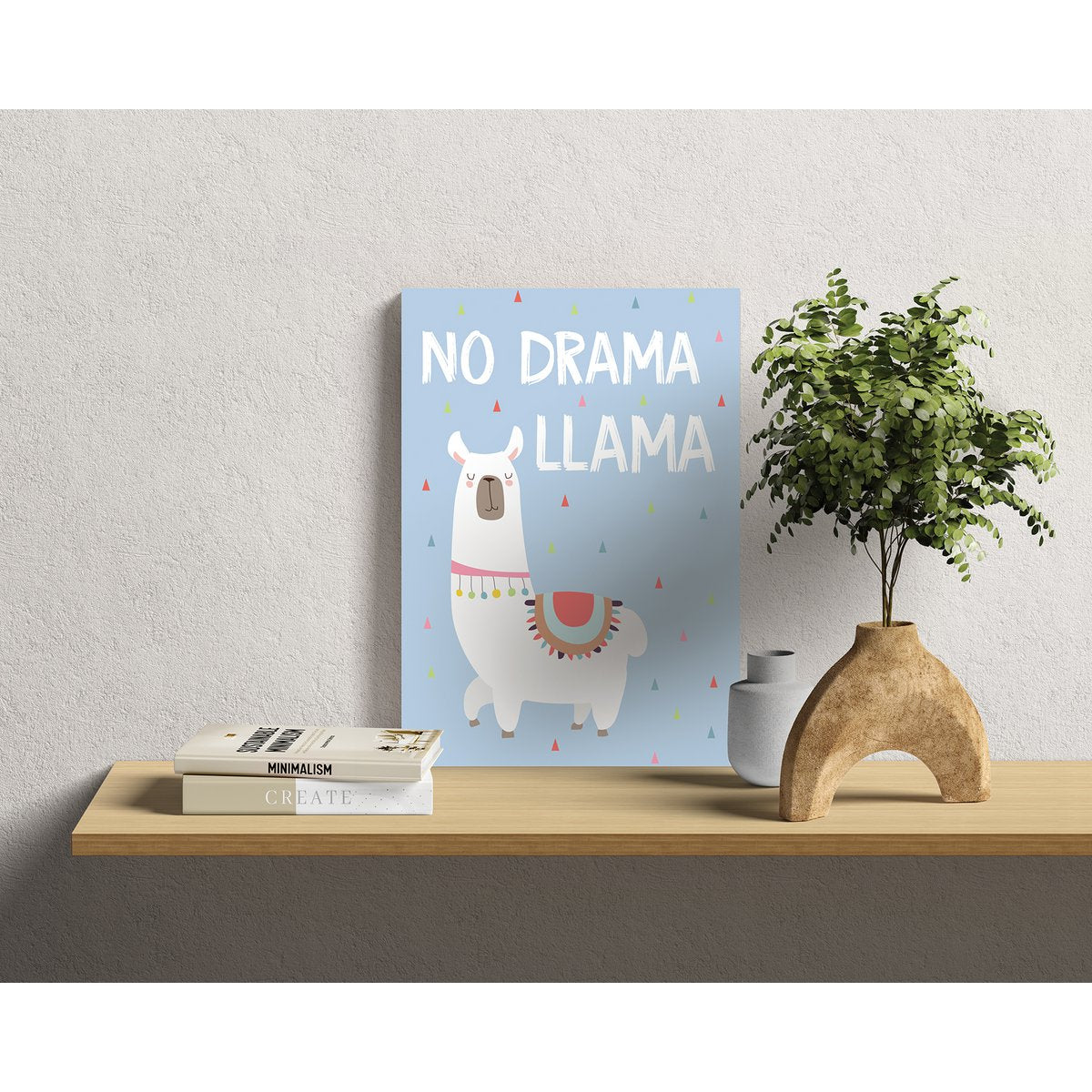 HOUTEN WANDBORD: Geen drama lama
