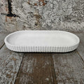 Pors schaal aardewerk 30x15x4cm
