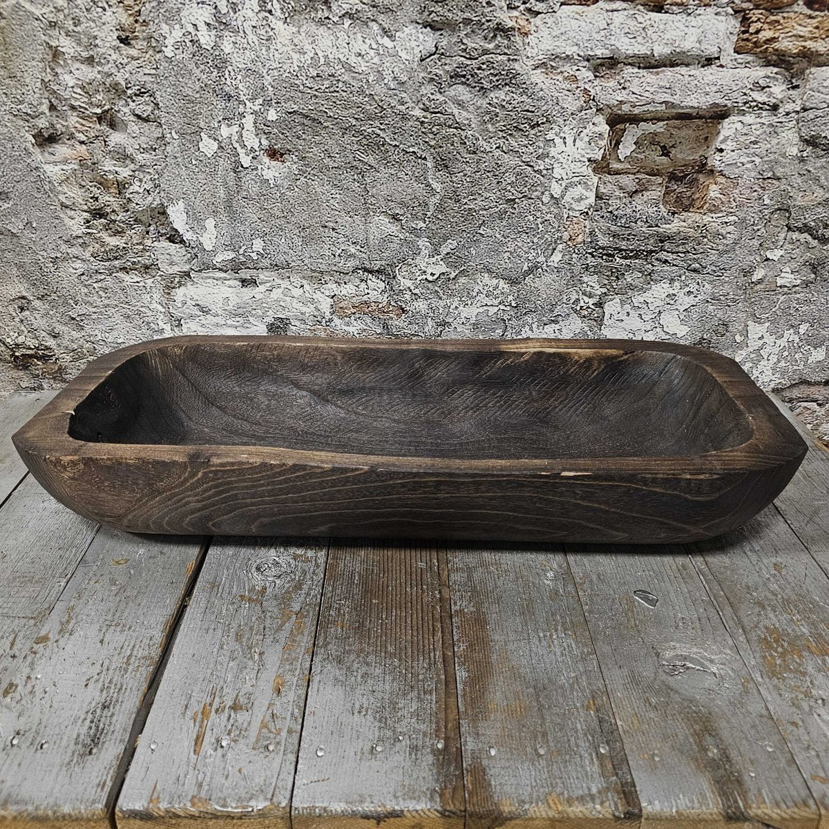 Wood schaal ovaal 62x26x11cm