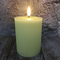 Candl LED stompkrs.+timer green 7.5H10cm