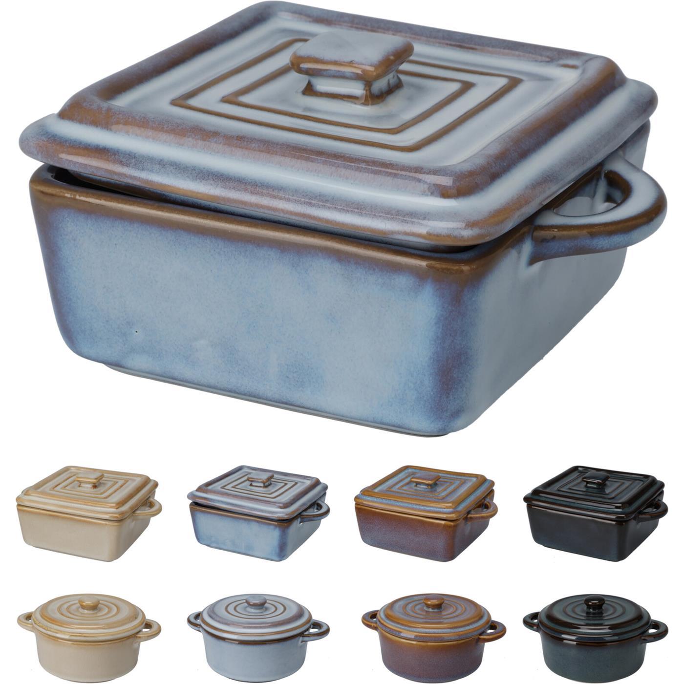 Stoofpannetje aardewerk vierk. of rond