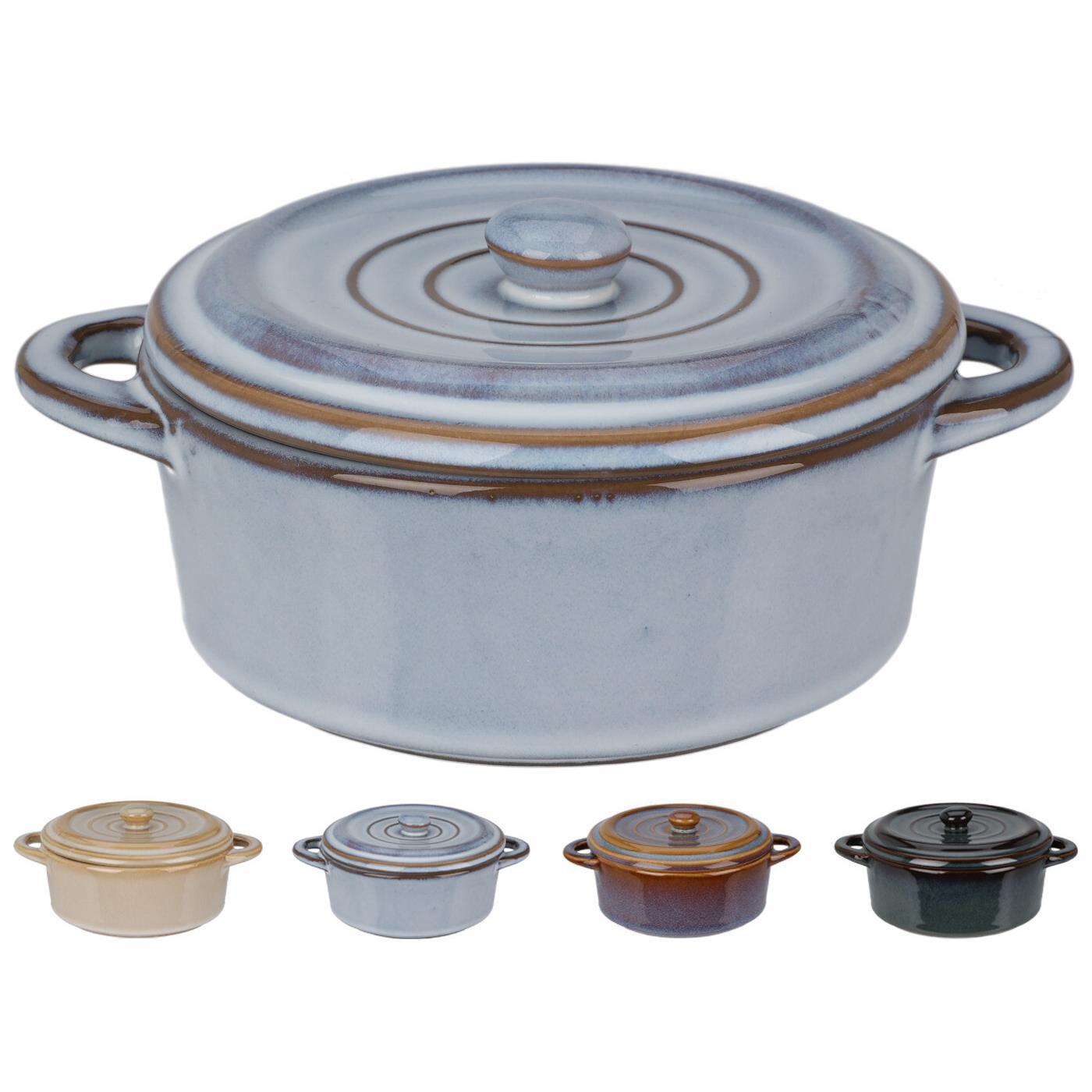 Stoofpannetje aardewerk rond 13x6cm